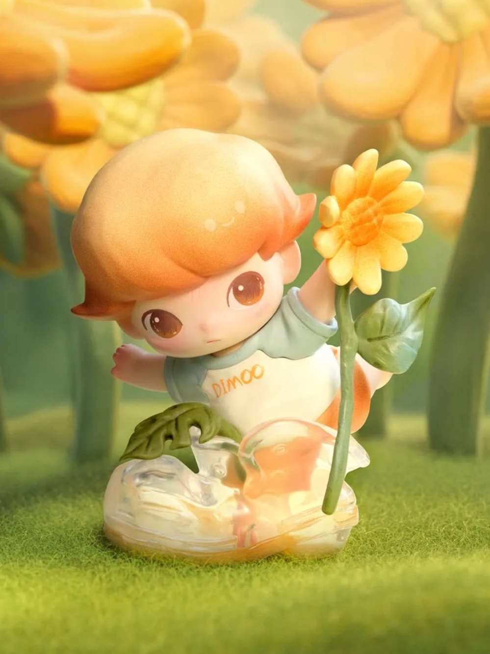 DIMOO Moments in Bloom Figure — Orange Hair & Yellow Flower